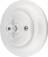 Unterputz Porzellan Retro Rotary Schalter I PR1 weiß