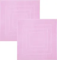 Betz 2 Stück Badvorleger 60x60 cm PALERMO Badematte Badteppich Duschvorleger 100% Baumwolle 680g/m²  Farbe: rosé