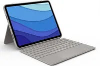 Logitech Combo Touch - Klávesnica a puzdro folio - s trackpadom - podsvietená - konektor Apple Smart - QWERTY - nemecká - piesková - pre Apple 11-palcový iPad Pro (1. generácia, 2. generácia, 3. generácia)