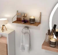 Skye Decor, Aybike- HFT1101, Gold, Wandregale, 100% massives Holz