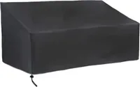 Gartenbank Abdeckung Outdoor Wetterfest Schutzhüllen 3 Sitzer 163x66x89cm Bank Gartenmöbel Plane robustes 420D Schwarz
