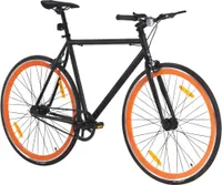 vidaXL Fahrrad mit Festem Gang Schwarz und Orange 700c 59 cm