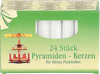 Pyramidová svíčka 7cm Ø1,4cm bílá 24 balení
