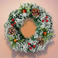 1 * Weihnachts Türkranz Weihnachten Kranz Girlande Deko 30cm Weihnachtskranz