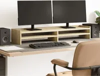 vidaXL Podstawa pod monitor dąb sonoma 100x24x16 cm Materiał drewnopochodny