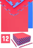 4.8qm Profi Fitnessmatte 2cm - 12er Set 63x63 Bodenschutzmatte für Fitnessgeräte