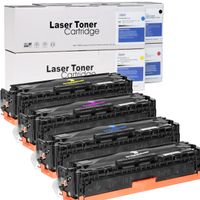 4er Tonerset kompatibel für HP Color LaserJet CP1514N Drucker, Tonerkartuschen ersetzen 125A: CB540A, CB541A, CB543A & CB542A