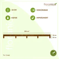 Floranica Rollborder Flexibilný drevený plot Rolborder 200 x 10 cm Hnedá Obruba záhonu Obruba trávnika Záhradný plot Drevený dekoratívny plot Mini plot