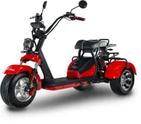 Elektrický skútr BILI COCO DREIRAD HM 2000 W, 60V 20Ah lithiová baterie, 45 km/h, červený