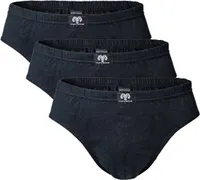CECEBA Herren Slips, 3er Pack - Sport Slip, Basic, Baumwolle, M-8XL, einfarbig Schwarz L