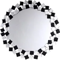 Wandspiegel Mosaic 1800 Silber / Schwarz
