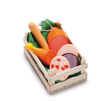 Erzi 28241 Sortiment "Gemüse" in Kiste Holz für Kaufladen NEU # 