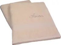 Betz 2 tlg. Saunatuch Saunahandtuch Saunatücher Set FRANCE 100% Baumwolle Größe 80x200 cm Farbe - beige