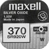 Maxell 370 Uhrenzelle Silber Oxid Knopfzelle SR 920 W V37...
