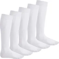 Footstar EVERYDAY! 5 PAAR Damen & Herren Kniestrümpfe - Weiß 39-42
