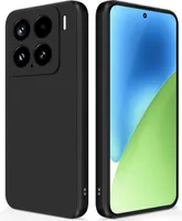 Silikon Hülle für Xiaomi 15 Schutzhülle Matt Schwarz Backcover Handy Case