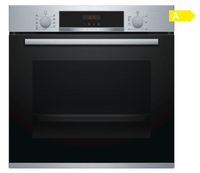 Bosch HBA573BS1 Einbaubackofen, Serie 4, Edelstahl, 71 l, GranitEmail, 3D-Heißluft, AutoPilot, Pyrolyse