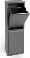 SVITA V2x15 Mülleimer 30 Liter 2x15L  Abfalleimer Mülltrenner Abfallsammler grau