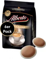 Kaffeepad-Sparpaket CAFFÈ CREMA von Alberto, 6x36 Stück