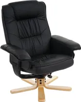 Relaxsessel Fernsehsessel Sessel ohne Hocker H56 Kunstleder MVG-  schwarz