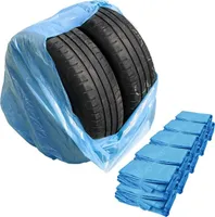 Satz Reifensäcke Reifentasche LDPE 1000 x 1000mm blau Säcke Schutz groß, 200 Stück