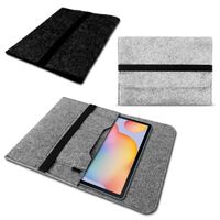 Tablet Tasche Samsung Galaxy Tab S9 S8 S7 11 Zoll Sleeve Hülle Filz Schutzhülle, Farbe:Grau