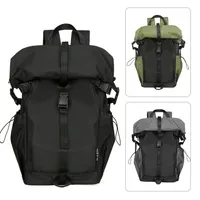 7MAGIC Herren RollTop Rucksack Große 20L-30L, Backpack Leicht Wasserdicht 15,6 Zoll, Trekkingrucksack für Radfahren Reisen Camping Wandern, Schwarz