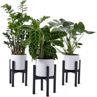 Lumaland Blumenständer aus Bambus - 30 x 30 x 35,5 cm - 3er-Set