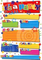 Einladungen "It´s A Party", Geburtstag 20er-Pack - Karton SG29137 (Einheitsgröße) (Bunt)