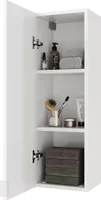PLATAN ROOM Badezimmerschrank 90H x 30B x 25T cm hängend Badschrank Hängeschrank mit Soft-Close Funktion Bad Badezimmermöbel Hochschrank Weiß Matt