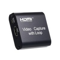 HD-Videoaufnahmekarte mit Loop-Out-HD-USB 2.0-Aufnahmekarte 4K-Eingang 1080P-Ausgang Live-Streaming-Spiel Video Converter Schwarz