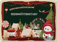 vianmo Plechová cedule 30x40 cm Grüße EISENHÜTTENSTADT