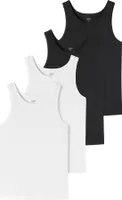 Schiesser unterhemd unterzieh-shirt ärmellos schulterfrei Uncover schwarz-weiss 3XL (Herren)