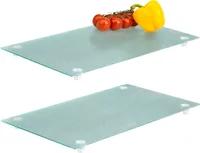 bremermann Herdabdeckplatte 2er Set aus Sicherheitsglas ca. 30 x 3 x 52 cm