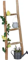 relaxdays drabina dekoracyjna drewno kasztanowe L