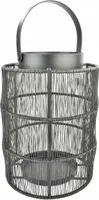 Dekorative Metall-Laterne schwarz 23 cm