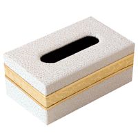 Faux Leder Home Car Tissue Box Storage Case Hotel Restaurant Papierhalter-Weiß ,Größen:M
