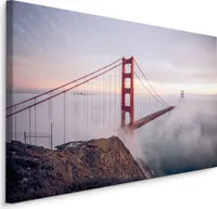 Fabelhafte Canvas LEINWAND BILDER 120x80 cm XXL Kunstdruck Golden Gate San Francisco