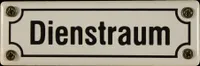 Eisenbahn Schild Dienstraum Emaille Türschild