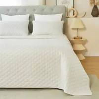 WOLTU Tagesdecke weich&leicht, 240x260 cm mit 2 Kissenbezügen 50x70cm Beige