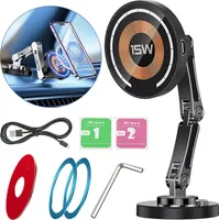 Magnetische kabellose Autoladegerät-Halterung, Telefonhalter für iPhone 16 15 14 13 12