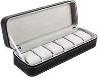6 slotů Watch Case Watch Storage Box Watch Case, přenosné hodinky sběratelského organizéru Display