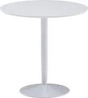 Esstisch Rund 75x75x74 cm Kleiner Küchentisch Weiß Hochglanz | Runder Esszimmertisch 2 Personen | Moderner Frühstückstisch Küche | Tisch Esszimmer Klein