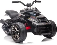 Kinder elektro dreirad Spyder12V trike mitt Gummireifen und bluetooth Schwarz