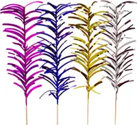 100 Deko-Picker 20 cm farbig sortiert "Palmblätter"