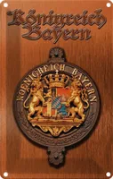 vianmo Kovový nápis 12x18 cm Königreich Bayern Wappen
