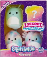 Jazwares SQM0328 - Squishmallows Squishville - 4er-Pack – Tie-Dye Minis 5 cm – Weiche Plüschfiguren