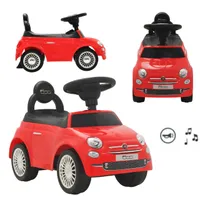 Odrážedlo Fiat 500 červené tlačné
