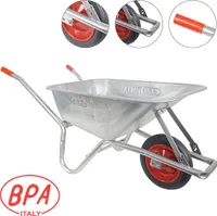 BPA Schubkarre pannensicher Vollgummirad 100l verzinkt ***Winter geeignet***