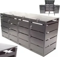 Mülltonnenbox Mülltonnenverkleidung 4er 240L Müllbox Mülltonne 57062